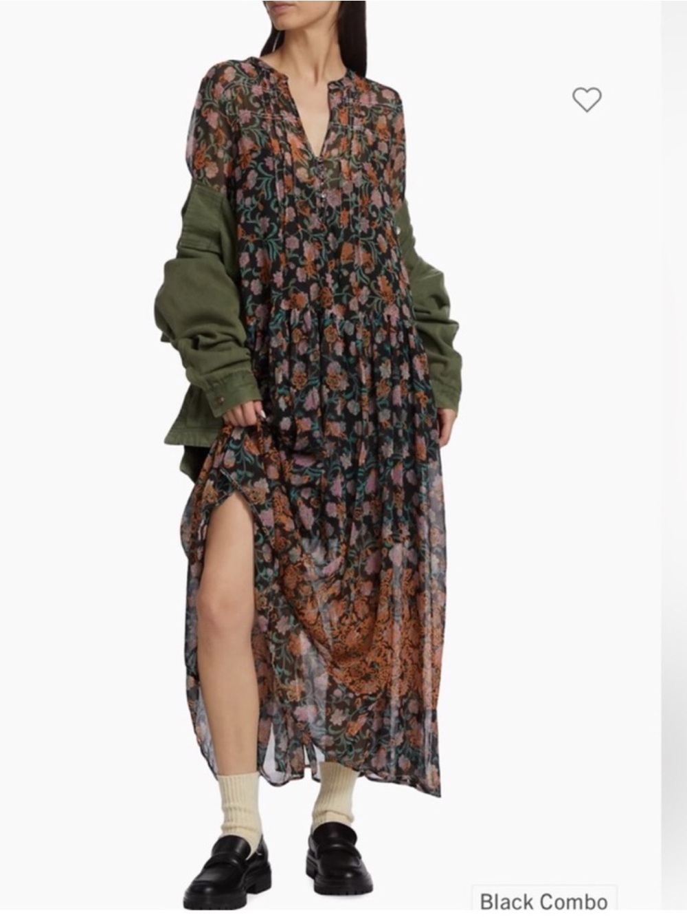 Free People See It Through Floral Dress